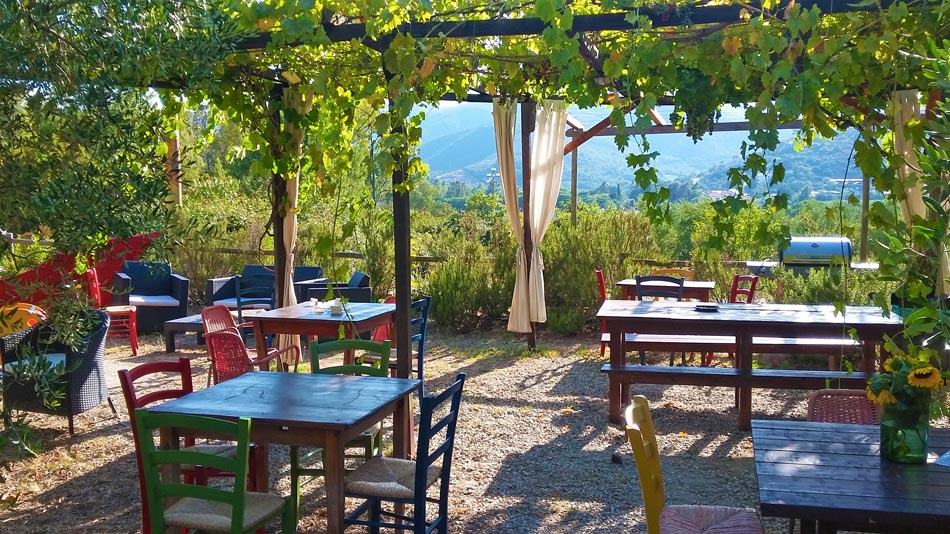 Restaurant and Market. Camping Orti di Mare, Lacona - Elba Island, Italy