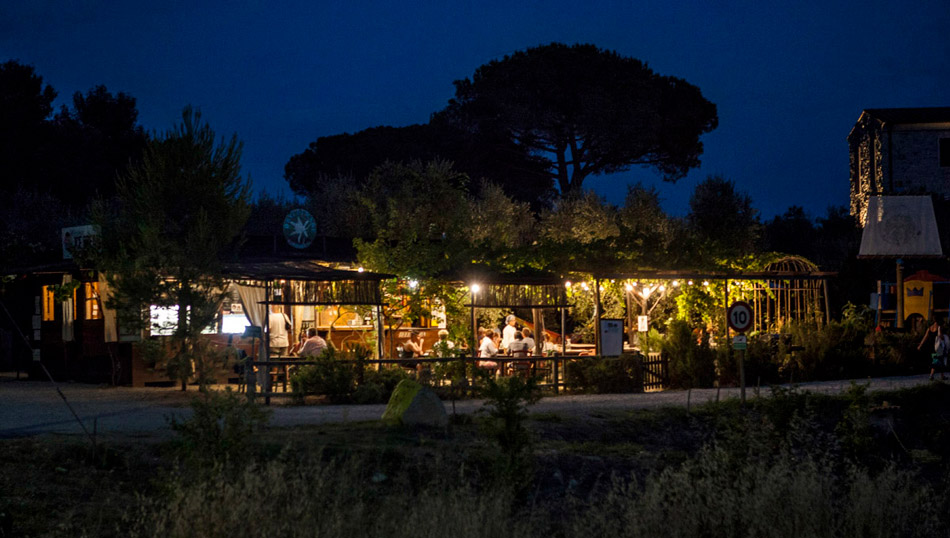 Restaurant and Market. Camping Orti di Mare, Lacona - Elba Island, Italy